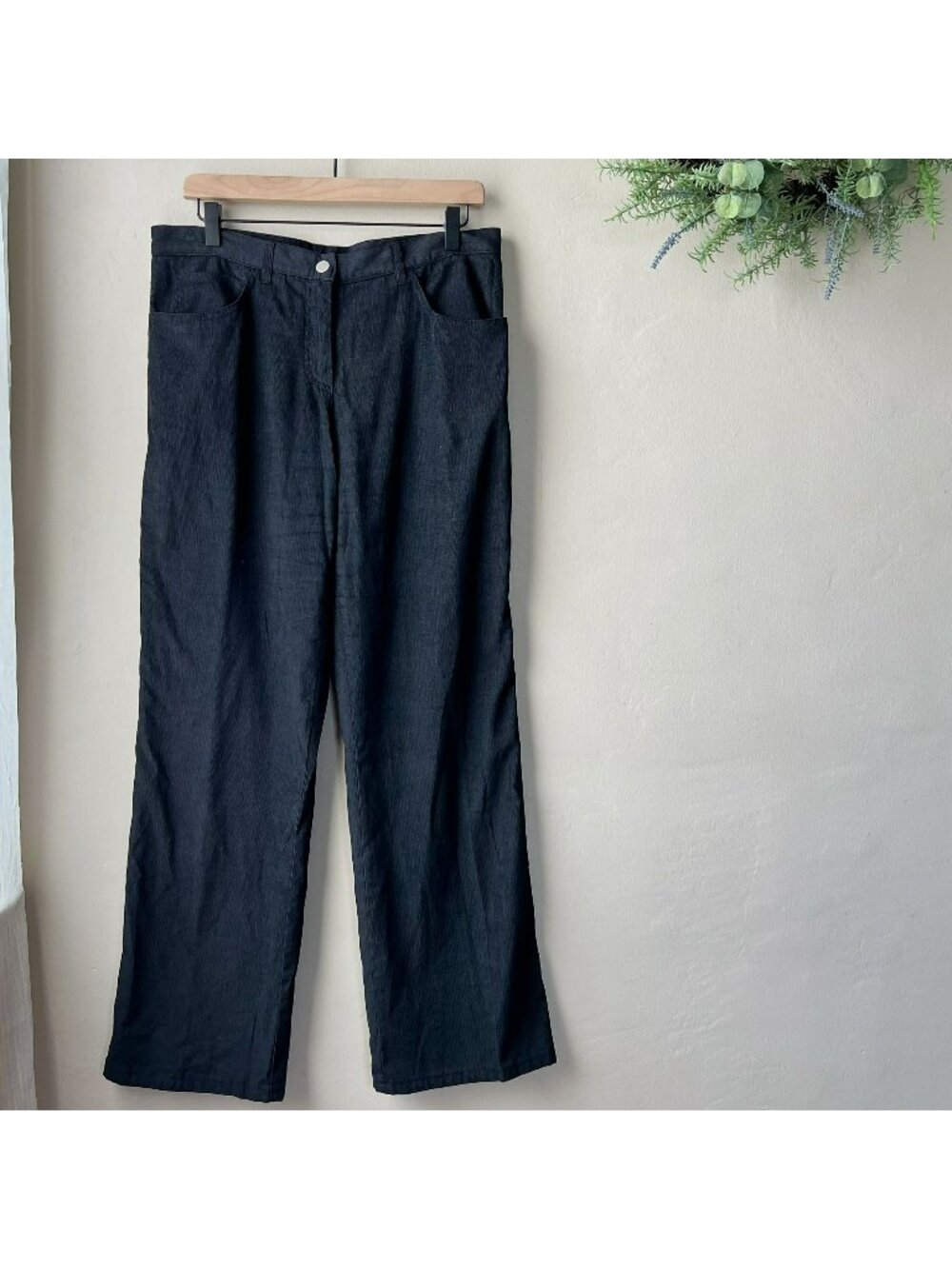 Armani Collezione Corduroy Black Dress Pants
